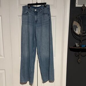 GAP Women's baggy mid rise Blue Jeans. Size 4r 27